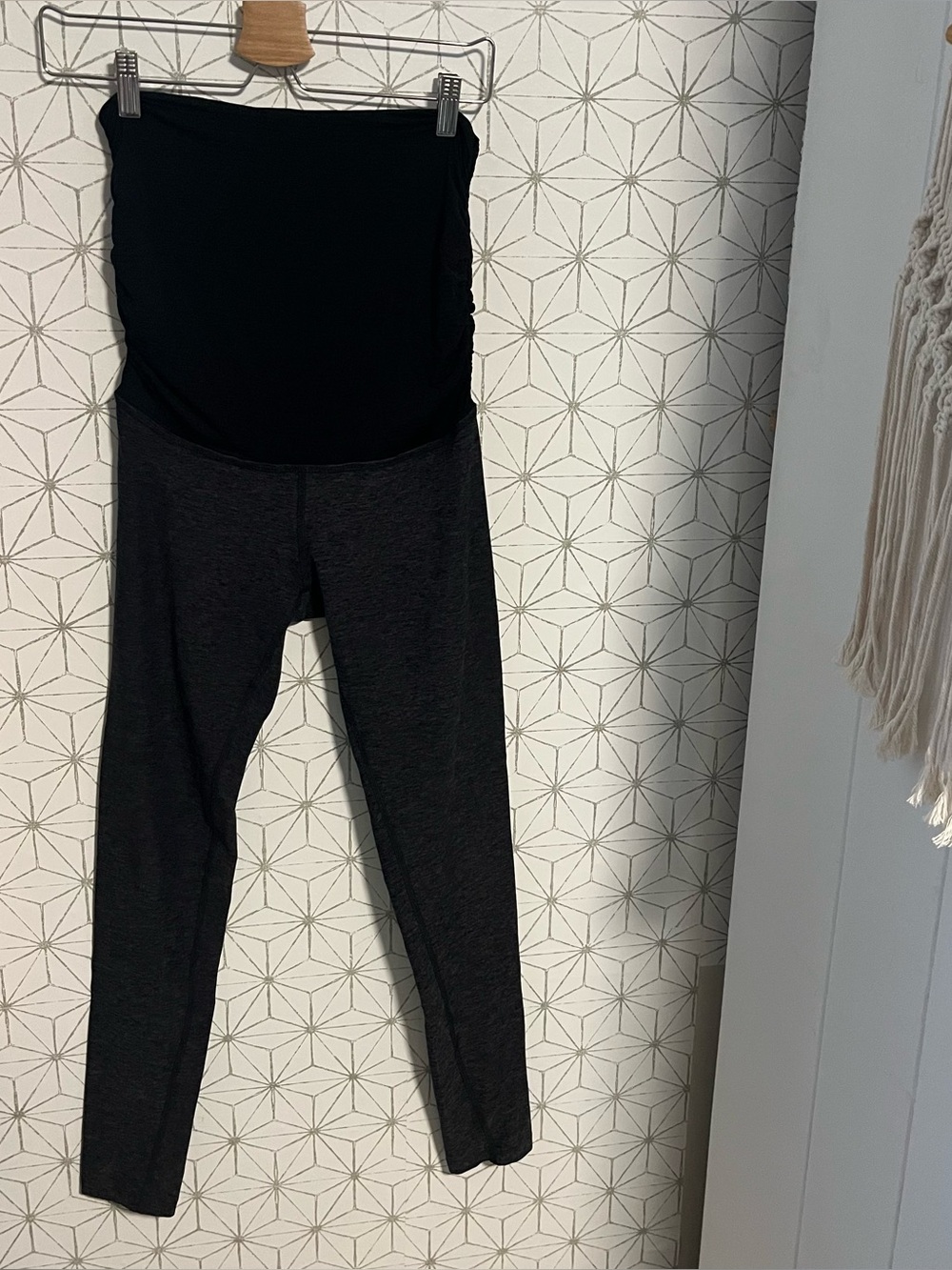 Beyond Yoga Dark Charcoal Spacedye Maternity Legging